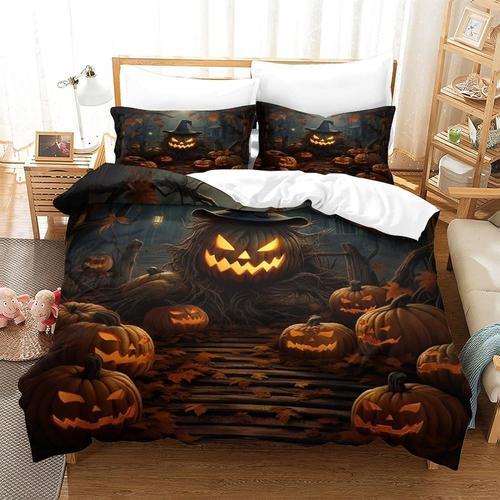 Housse De Couette Sur Le Th¿¿Me De L'horreur D'halloween D Imprim¿¿... on Productcaster.