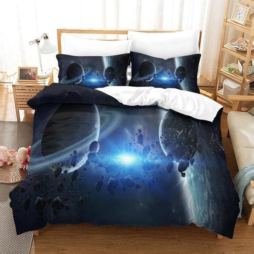 Housse De Couette Syst¿¿Me Solaire D Imprim¿¿ Galaxy Space Univers ... on Productcaster.