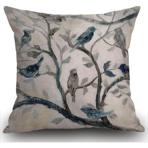 Housse De Coussin Décorative Avec Peinture À L'encre, Aquarelle, Bl... on Productcaster.