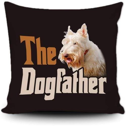 Taie D'oreiller Père Chien Wheaton Terrier, Housse De Coussin Carré... on Productcaster.