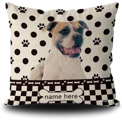 Housse De Coussin Personnalisée En Forme De Chien À Pois - Mignon B... on Productcaster.