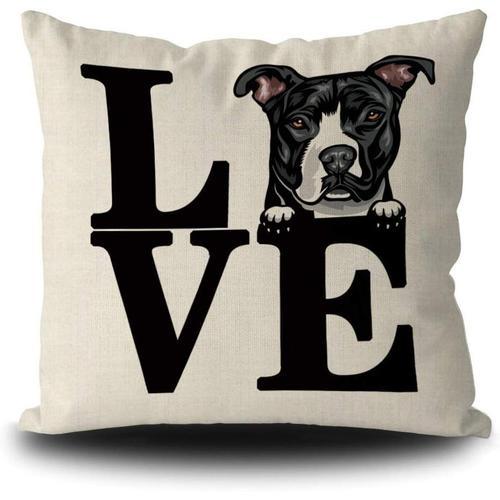 Taie D'oreiller Dog Love, Animal De Compagnie Mignon, Pit Bull, Déc... on Productcaster.