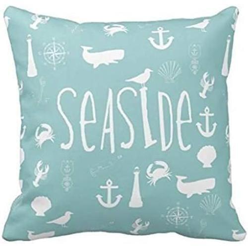 Housse De Coussin Décorative, Taie D'oreiller En Bord De Mer Nautiq... on Productcaster.