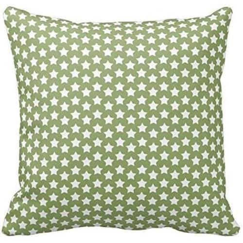 Housse De Coussin Décorative Avec Étoiles Blanches Sur Vert Sauge, ... on Productcaster.