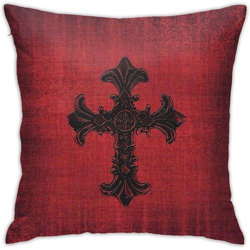 Housse De Coussin Gothique Style Médiéval Rouge Noir Pour Canapé, M... on Productcaster.