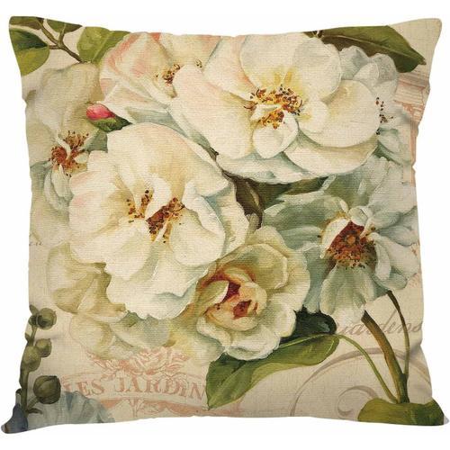 Housses De Coussin À Fleurs Vintage 18 X 18, Aquarelle Fleurs De Pr... on Productcaster.