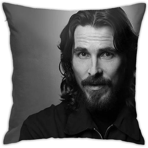 Christian Bale Taie D'oreiller En Peluche Avec Impression Double Fa... on Productcaster.