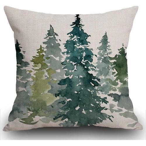 Housse De Coussin 45 X 45 Cm ? Housse De Coussin Arbre Aquarelle Ho... on Productcaster.