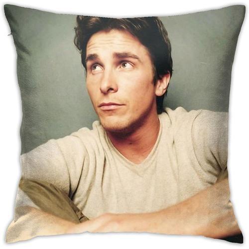 Christian Bale Taie D'oreiller En Peluche Avec Impression Double Fa... on Productcaster.