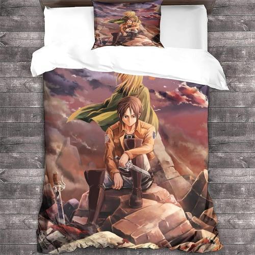 Attack On Titan Ensembles De Housse De Couette Crane D Anime Dessin... on Productcaster.