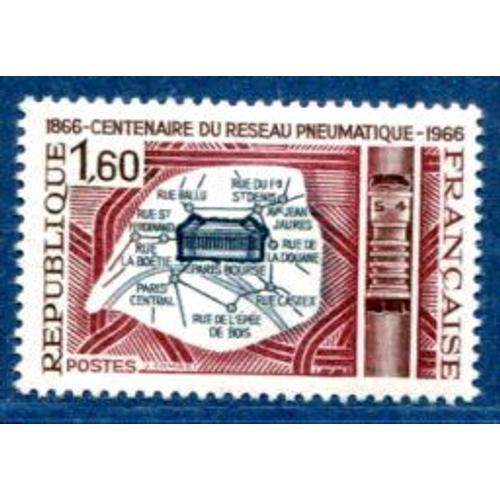 France Année 1966 N° 1498 Neuf** Centenaire De La Poste Pneumatique... on Productcaster.