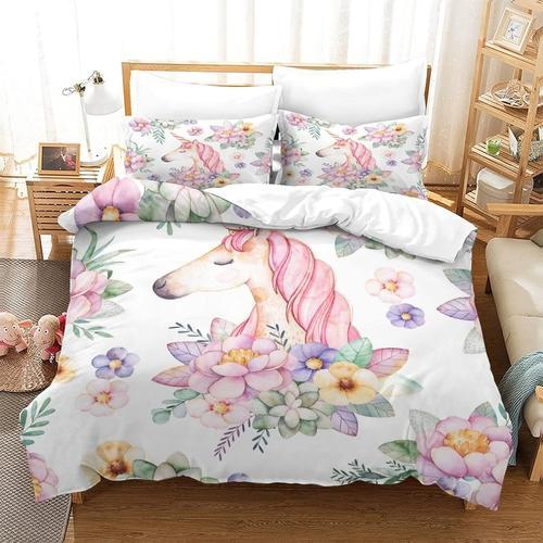 Licorne Pi¿¿Ces Housse De Couette En Microfibre Douce Et L¿¿G¿¿Re L... on Productcaster.