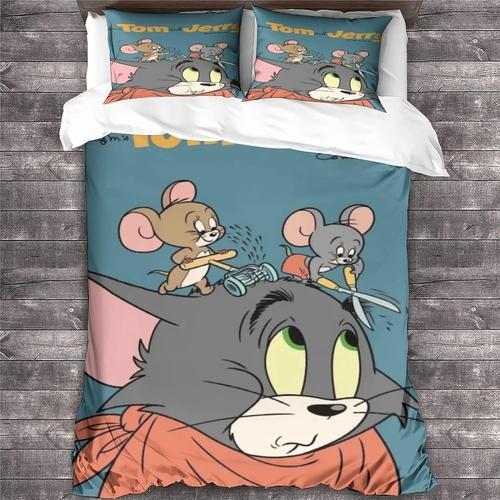 Tom And Jerry Pi¿¿Ces En Microfibre L¿¿G¿¿Re Et Douce Avec Housse D... on Productcaster.