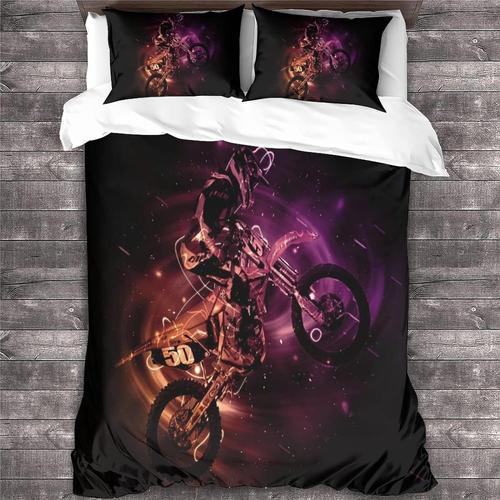 Motogp Housse De Couette Motocycle - Parure De Lit Motocross Motif ... on Productcaster.