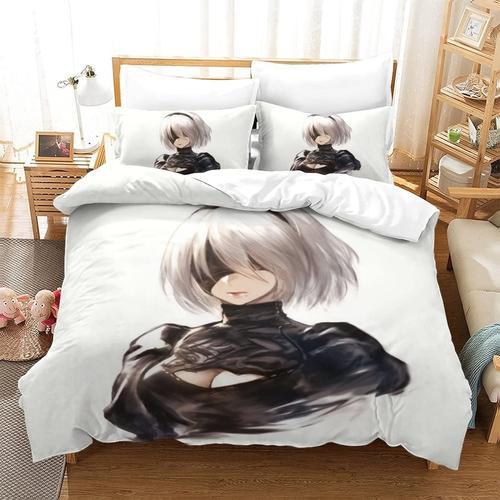 Nier Automata Yorha No Type B Jeu Luxe Housse De Couette Avec Taies... on Productcaster.