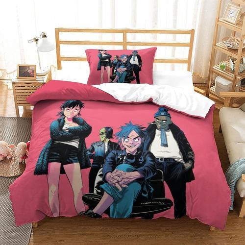 Gorillaz Parure De Lit En Pi¿¿Ces Avec Housse De Couette Et Taie D'... on Productcaster.