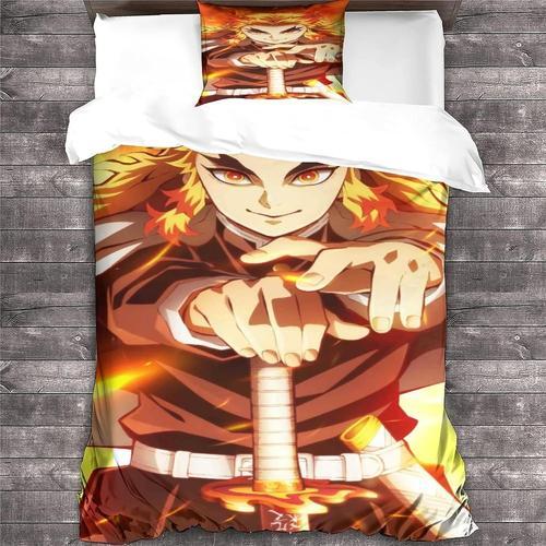 D Imprim¿¿ Demon Slayer Housse De Couette Tueur De D¿¿Mons Parure D... on Productcaster.