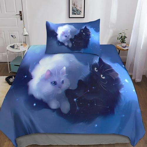 Cats Parure De Lit D Imprim¿¿, Pi¿¿Ces Sets Avec Fermeture ¿¿Clair ... on Productcaster.