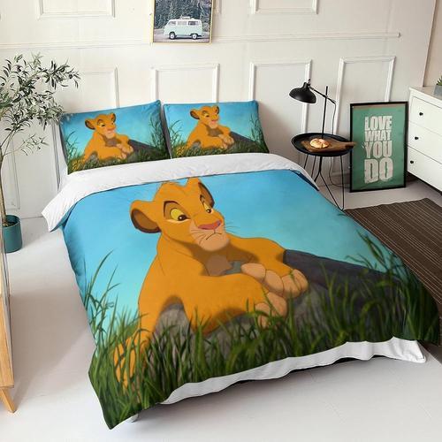 The Lion King D Parure De Lit Parure De Lit En Microfibre De Housse... on Productcaster.