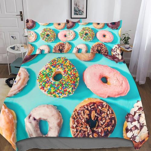 Donuts Housse De Couette, Colorful Parure De Lit Imprim¿¿ Housse De... on Productcaster.