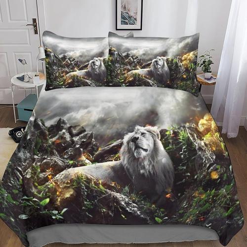 Sets De Housses De Couettes Le Lion, Pi¿¿Ces Parure De Lit Wildlife... on Productcaster.