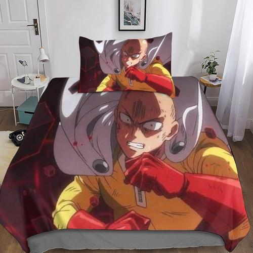 One Punch Man Housse De Couette Un Coup De Poing Parure De Lit Pers... on Productcaster.