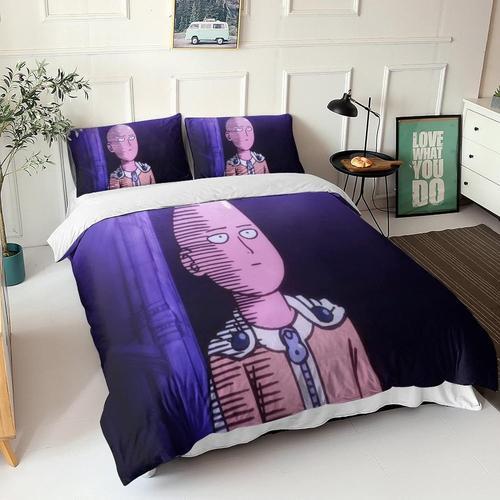 One Punch Man Housse De Couette Un Coup De Poing Parure De Lit Pi¿¿... on Productcaster.