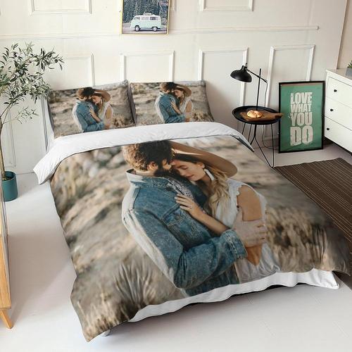 Personnalisation De Photos De Couple Parure De Lit , Housse De Coue... on Productcaster.