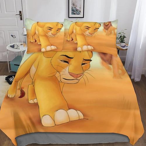 The Lion King Housse De Couette Avec Taies D'oreiller Parure De Lit... on Productcaster.