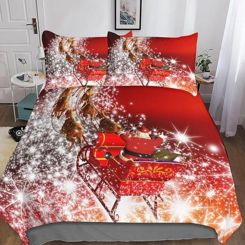 Santa Claus Housse De Couette Enfants Parure De Lit Parure Housses ... on Productcaster.