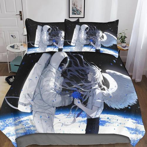 Fantasy Astronaute Parure De Lit Pi¿¿Ces En Microfibre Avec Housse ... on Productcaster.