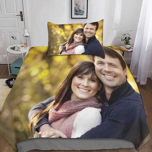 Personnalisation De Photos De Couple Housse De Couette, Parure De L... on Productcaster.