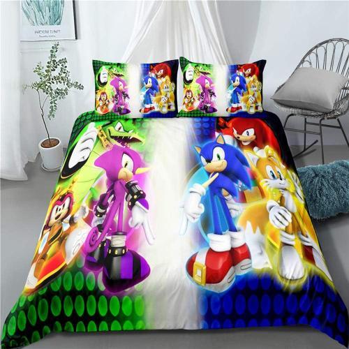 Housse De Couette D Sonic Anime, Literie Pour Enfants Ensemble De L... on Productcaster.