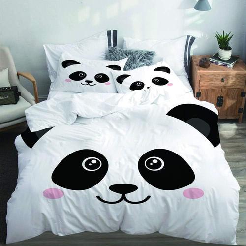 Parure De Lit Adulte,Housse De Couette,Visage Mignon De Panda, Hous... on Productcaster.