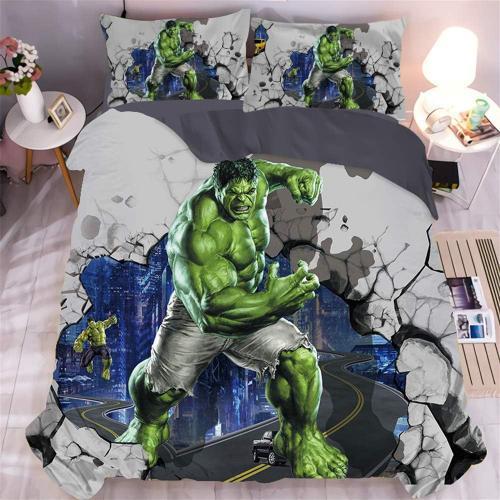 Parure De Lit Marvel Comics Avengers, Iron Man, Spiderman, Hulk, Ca... on Productcaster.