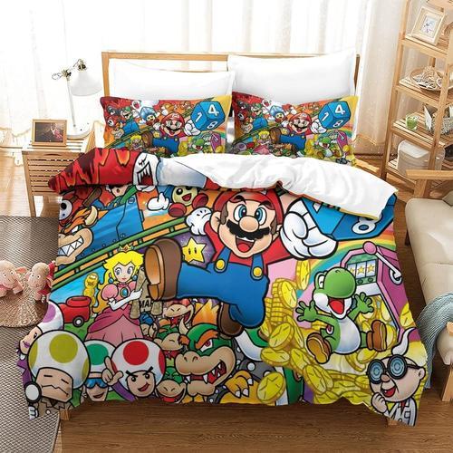 Super Mario Housse De Coute Pi¿¿Ces Jeu R?Le Imprim¿¿ Literie Houss... on Productcaster.