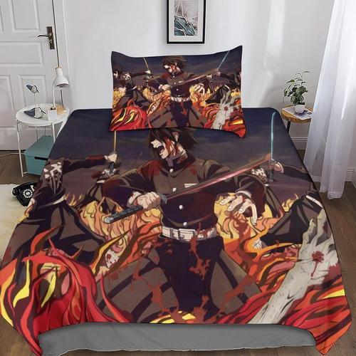 Demon Slayer Housse De Couette Tueur De D¿¿Mons Parure De Lit Pi¿¿C... on Productcaster.