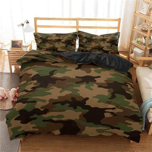 Couettes Et Parures De Lit D Sports Militaire Camouflage Sports Ver... on Productcaster.