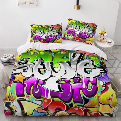 Parure De Lit Graffitis De Couleur Personnes Xcm Adultes Enfants Ho... on Productcaster.