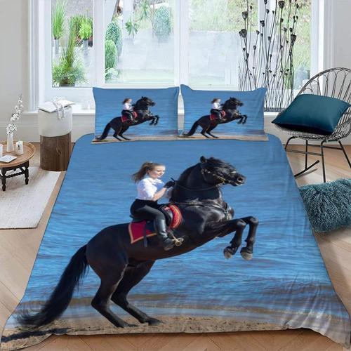 Housse De Couette Xcm Enfant D Cheval Parure De Lit Et Animal Style... on Productcaster.