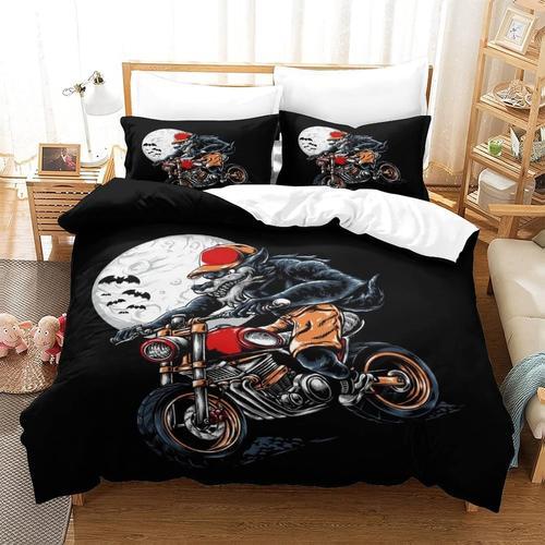 Ensemble De Housse De Couette Moto D City Motocorss Literie Housse ... on Productcaster.