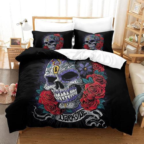 Skeleton Pcs Housse De Housse De Couette Imprim¿¿ Gothic D Taie D'o... on Productcaster.