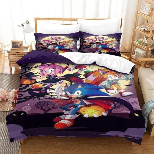 Sonic The Hedgehog Housse De Couette Imprim¿¿E Literie Pour Filles ... on Productcaster.