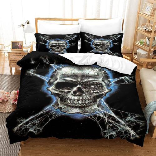 Skeleton Pcs Housse De Housse De Couette Imprim¿¿ Gothic D Taie D'o... on Productcaster.