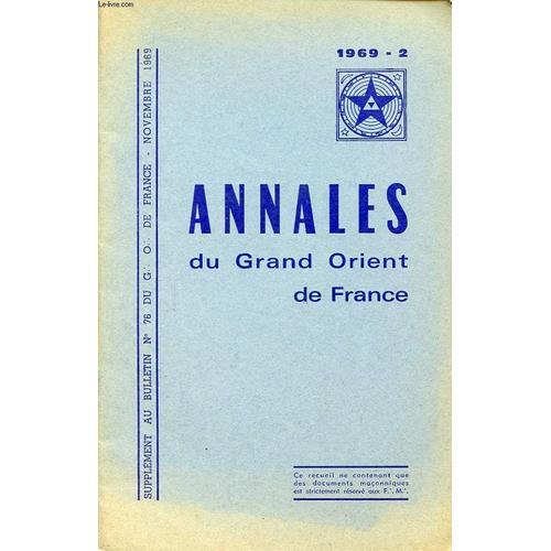 Annales Du Grand Orient De France Suplement A Humanisme N°76 Du G. ... on Productcaster.