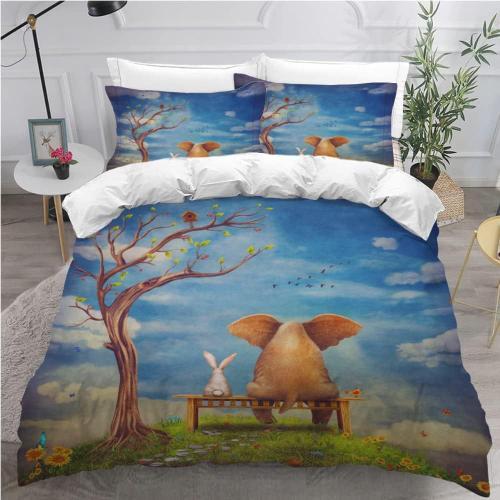 Housse De Couette Xcm Adultes D ¿¿L¿¿Phant Parure De Lit Et Lapin S... on Productcaster.