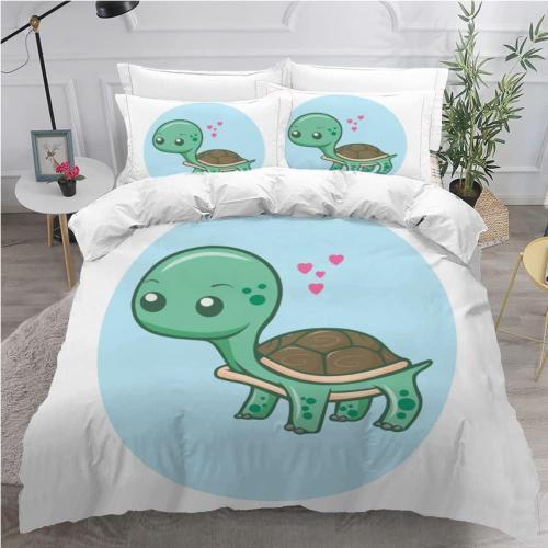 Parure De Lit Tortue De Bande Dessin¿¿E Personnes Xcm Adultes Enfan... on Productcaster.