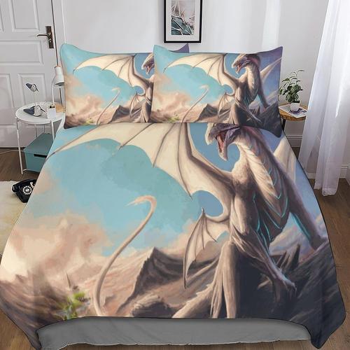 Giant Dragonsets Housse De Couette Avec Taies D'oreiller, Game Anim... on Productcaster.