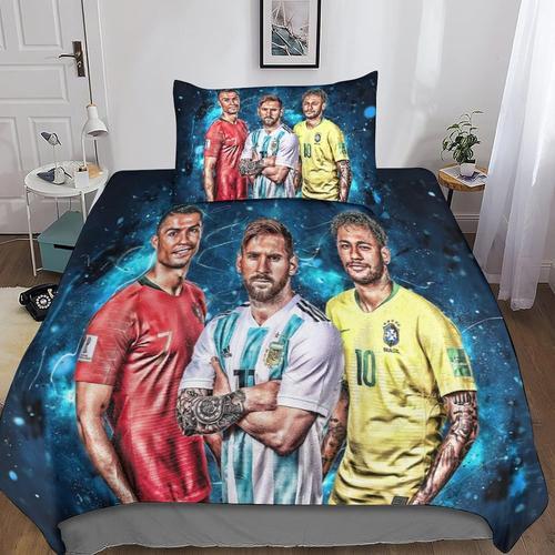 D Messi Housse De Couette Parure De Lit, Star Du Football Imprim¿¿ ... on Productcaster.