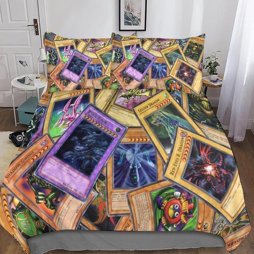 Yu-Gi-Oh Ensemble De Housse De Couette, Avec Taies D'oreiller En Mi... on Productcaster.